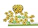 NAVA CHIANGMAI 50 Pcs Sunflowers Mulberry Paper Flowers with Brown Centre 1 inch Scrapbooking and Creative Craft Projects Handmade Thailand