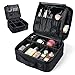 TWING Travel Makeup Case,Samtour- Professional Cosmetic Makeup Bag Organizer,Accessories Case, Tools case (Black)