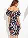 Floerns Women's Floral Ruffle Off Shoulder Party Sexy Bodycon Dress Navy S