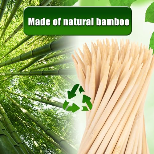 HANSGO 180PCS Candy Apple Skewers Sticks, Thickened Bamboo Sticks for Caramel Apple Semi-point Sticks Corn Dog Sticks Lollipop Sticks Sausage Meat Fruit Chocolate Fountain Skewers