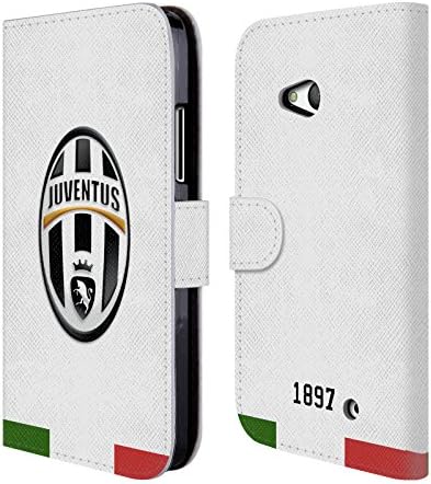 Official Juventus Football Club Italia White Crest Leather Book Wallet Case Cover For Microsoft Lumia 640 / Dual SIM