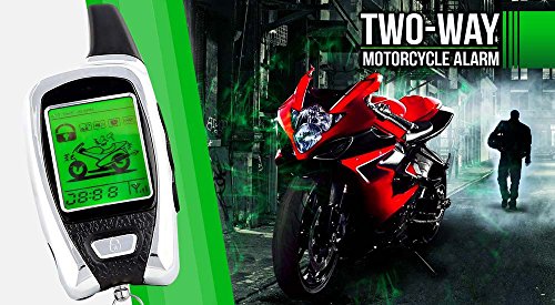 2-Way LCD Motorcycle Alarm Pager with Remote Engine Start and Proximity Sensor for All Bikes Universal