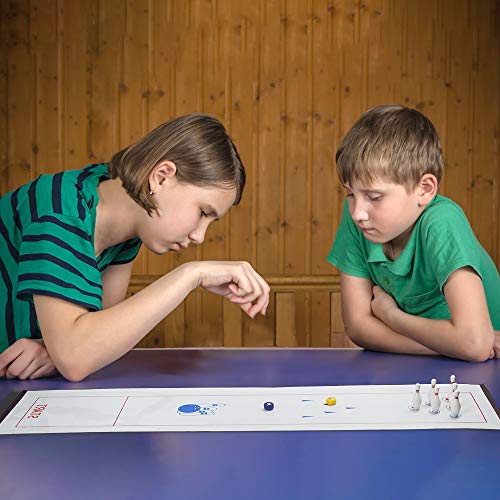 TOCO FREIDO Table Top Bowling Game for Kids and Adult, Funny Game for Family and Friends - Team Board Game Training is Easy to Set-Up and So Compact for Storage