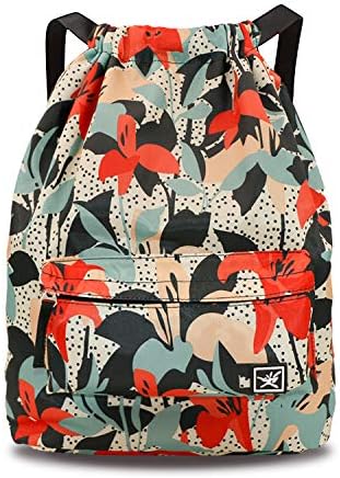 Waterproof Drawstring Bag, Gym Bag Sackpack Sports Backpack for Men Women Girls