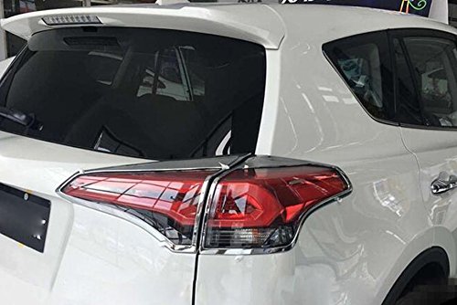 Rear Tail Light Lamp Cover Trim Bezels For Toyota RAV4 RAV-4 2016 2017 2018 ABS Chrome 4PCS/SET