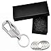 Fencher Key chain with ( 5 Extra Key Ring and gift box ) Heavy duty car keychain for Men and Women - Silver