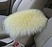 Forala Auto Center Console Pad Furry Sheepskin Wool Car Armrest Seat Box Cover Protector Universal Fit (W-Beige)