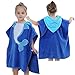 Hooded Poncho Towel for Kids, Organic Cotton Toddler Robes Wrap, Large Size 25