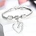 Luvalti Heart Pendant Bracelet Horse Heart Jewelry - Family and Friends Jewelry Gift - 10’’