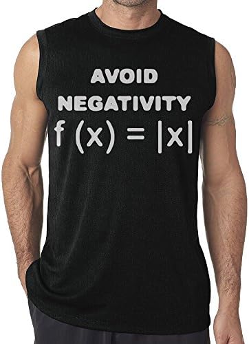 DianQ Avoid Negativity Funny Math Funny Tees Sleeveless Black L