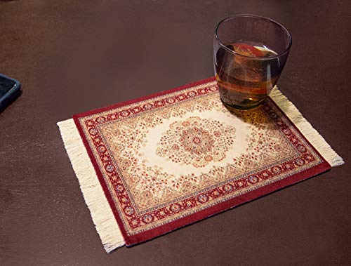 Beautiful Persian Rug Mouse Pad, Office Decor Desktop Oriental Rug, Computer Mousepad, Persian Desk Rug Coaster Mouse Pad - Thumbnail 3