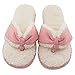 UltraIdeas Women's Comfort French Terry Plush Lining Memory Foam Spa Thong Flip Flops House Indoor Slippers (L /9-10 B(M) US, 2 Pairs - Beige & Pink)
