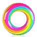 Coogam Rainbow Swim Ring Whirl Tube Color Pool Float Inflatable Rubber Inner Tubes Water Donut Rafts Foam Innertube Toy for Kids Summer Outdoor Beach Party Playing Decoration (23.6'')