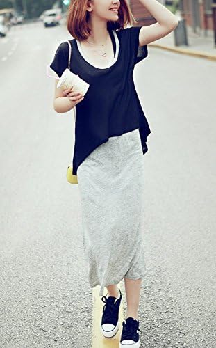 デポー 着たまま授乳 福美康 Fumeikang マタニティ ワンピース マキシワンピース グレー 授乳服 チュニック Hbk 727