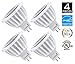 Hyperikon MR16 GU5.3 LED 7W (50W Replacement), 2700K (Warm White), CRI90+, 490lm, Spot Light Bulb, Dimmable - For Living Room, Track Lighting, Bedroom, Spotlight (4 Pack)
