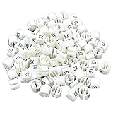 Lychee Colored Hanger Sizer Garment Size Markers XS Plastic Tags 100 Pcs