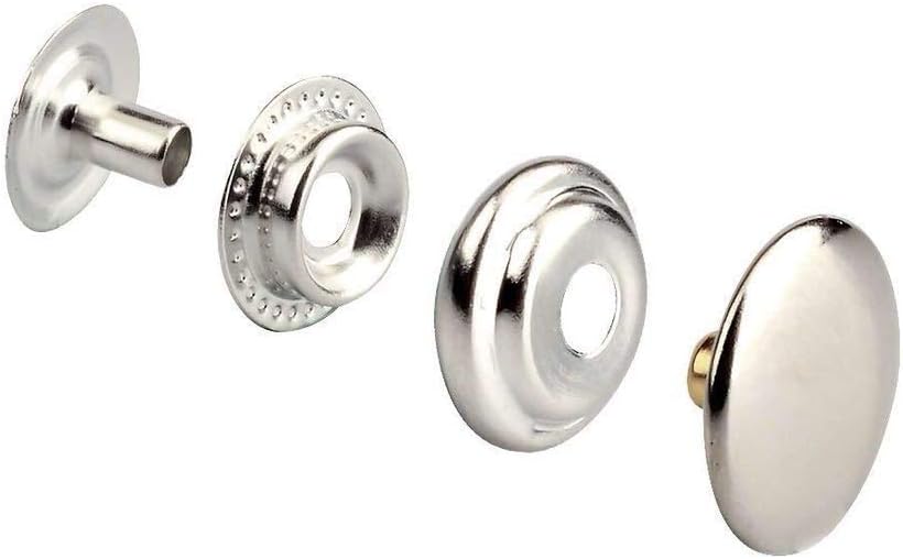 Laviesto Snap Fastener Kit, 200pcs Stainless Steel Snap Button Press Stud Cap with 3 Setting Tools for Bag Leather Craft Sewing(15mm)