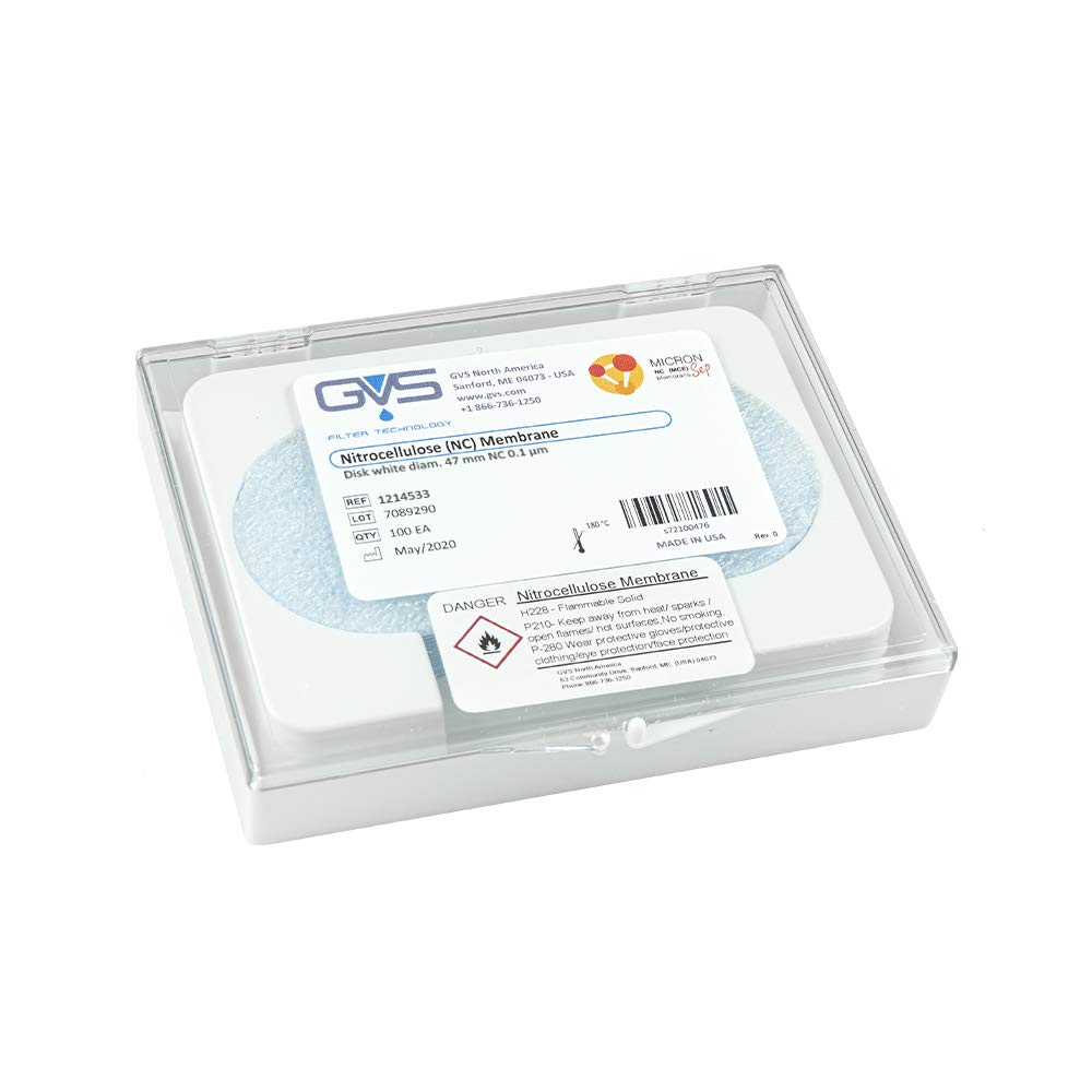 GVS Filter Technology Filter Disc, MCE Membrane, 0.1 µm, 47 mm, 100/pk