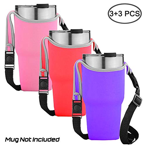 3 Pack Tumbler Carrier Holder Pouch for All 30oz Stainless Steel Travel Insulated Coffee Mug,Sonku N - //coolthings.us