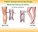 TOFLY® Compression Stockings (Pair), Grade Firm Support 20-30mmHg, Opaque, Unisex, Open Toe Knee High Compression Socks for Varicose Veins, Edema, Shin Splints, Nursing, Travel, Beige XXL