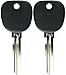 KeylessOption Uncut Blank Car Ignition Transponder Chip Chipped Door Key Blade For PK3, B107 (Pack of 2)