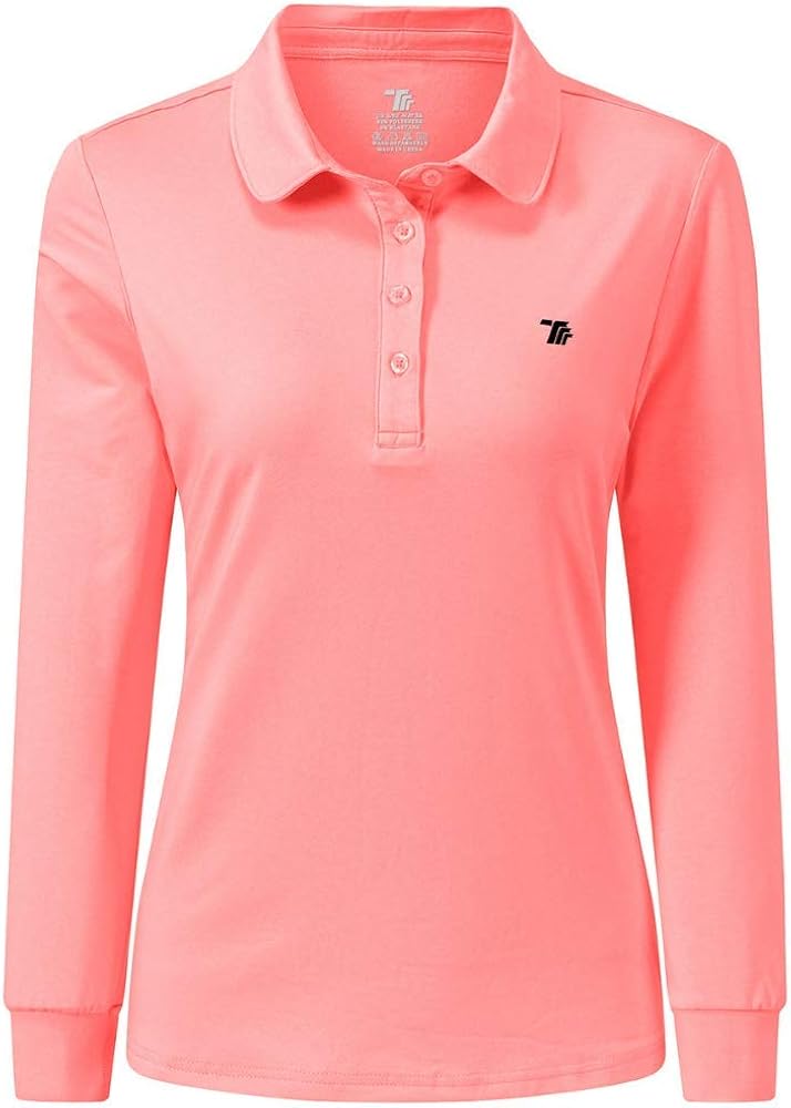 AIRIKE Golf Polo Shirts for Women Long Sleeve Colourful Quick-Dry Workwear & Activewear-Womens Athletic Apparel at  Women’s Clothing store