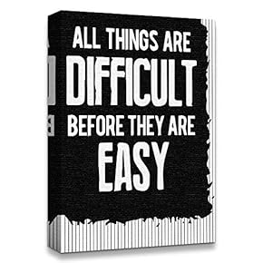 Canvas Wall Art Inspirational Words for Office Painting Artwork for Home Prints Framed - 12x18 inches