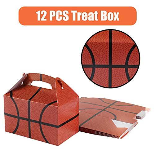 Basketball Party Favor Set 72 Pcs Basketball Rubber Treat Box Stress
