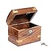 Rusticity Wood Coin Bank for Kids and Adults - Treasure Chest design | Handmade | ( 3.25 x 5.25 x 4.5 )