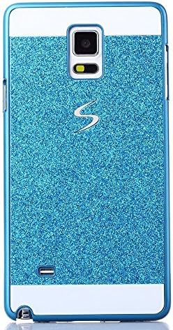For Galaxy Note 4 Case, Gravydeals Luxury Sparkling Glitter Design Hard Back Case Cover Protective Case for Samsung Galaxy Note 4 N9100 (Blue)