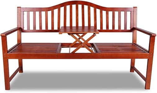 Banco de jardín de patio al aire libre de 59 pulgadas, Mesas y sillas