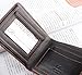 ABC New Fashion Cool BOY Men's Leather Bifold Credit/id Cards Holder Slim Wallet (Brown+Black)