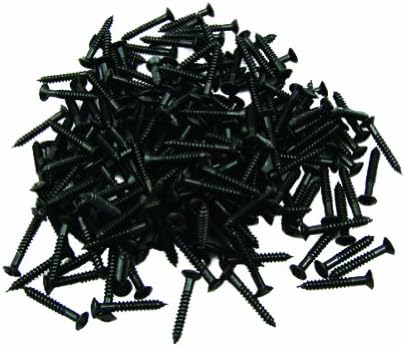 Musiclily Humbucker Pickup Frame Ring Mounting Screws for Fender Strart Tele Les Paul SG Guitar Bass Replacement, Black (Pack of 100)
