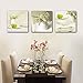 Wieco Art 3 Piece Floral Giclee Canvas Prints Wall Art Elegant Life Pictures Paintings for Living Room Kitchen Bathroom Home Decor Large Modern Gallery Wrapped Contemporary Pretty Flowers Artwork L