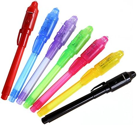 7色 セット スパイペン マジックペン 文房具セット 文房用品 不可視インク Uv光 マーキングペン 目に見えない インクペン Uv蛍光灯 魔法のマーカー 秘密のメッセージ お金の検出器 贈り物 文房具セット マルチカラー B0819f1k2r 979円 激安通販ショッピング 超人気