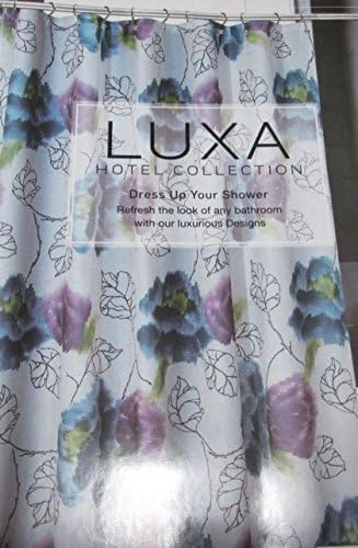 Luxa Hotel Collection Fabric Shower Curtain - Stencil Leaf 70" X 70"