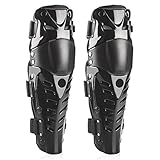 Webetop Knee Shin Guards Adult 1 Pair Flexible Breathable Adjustable High-Impact PE+EVA Knee Pads for Motorcycle Motocross Racing Mountain Bike-One Size Fits Most Black
