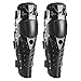 Webetop Knee Shin Guards Adult 1 Pair Flexible Breathable Adjustable High-Impact PE+EVA Knee Pads for Motorcycle Motocross Racing Mountain Bike-One Size Fits Most Black