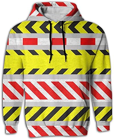 EURJFHSA Caution Tape Men Cute Lightweight Long Sleeve Jogger Pullover Hoodie Sweatshirts Sweatshirt For Men