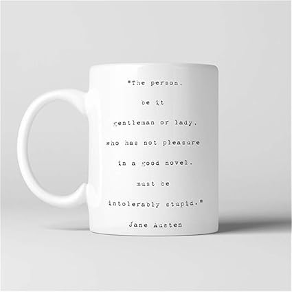 La Personne Est Gentleman Jane Austen Tasse A Cafe En Ceramique Avec Citation En Anglais Amazon Fr Cuisine Maison