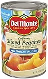 Del Monte Sliced Peaches Yellow Cling Peaches Packed in Water, Artificially Sweetened No Sugar Added, 14.5-Ounce (Pack of 6)