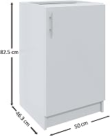 JD Greta 500mm Kitchen Base Cabinet Unit - White Matt Finish view 3