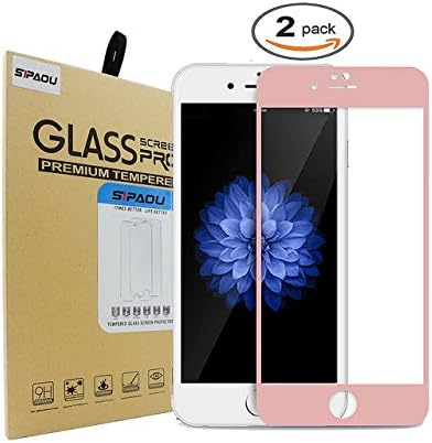 (Pack of 2)iPhone 6 Plus Screen Protector, SIPAOU iPhone 6S Plus 2.5D Round Edge High Definition Ballistic Tempered Glass Screen Protector for Apple iPhone 6 Plus/ 6S Plus, 5.5 Inch Rose Gold