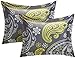 Chic Home Olivia 20-Piece Comforter Set Reversible Paisley Print Complete Bed in a Bag with Sheet Set, Window Treatments, and Decorative Pillows, King Grey/Yellow