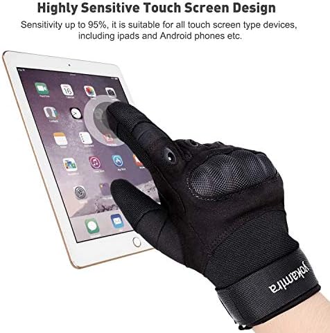 yokamira Gants de Moto Homologué CE, Gants Scooter Plein-Doigt Écran Tactile Mi Saison, Gants Tactiques de Sport en Plein Air Femme et Homme pour Motocross, Combat, Escalade, Camping, Chasse, Vélo