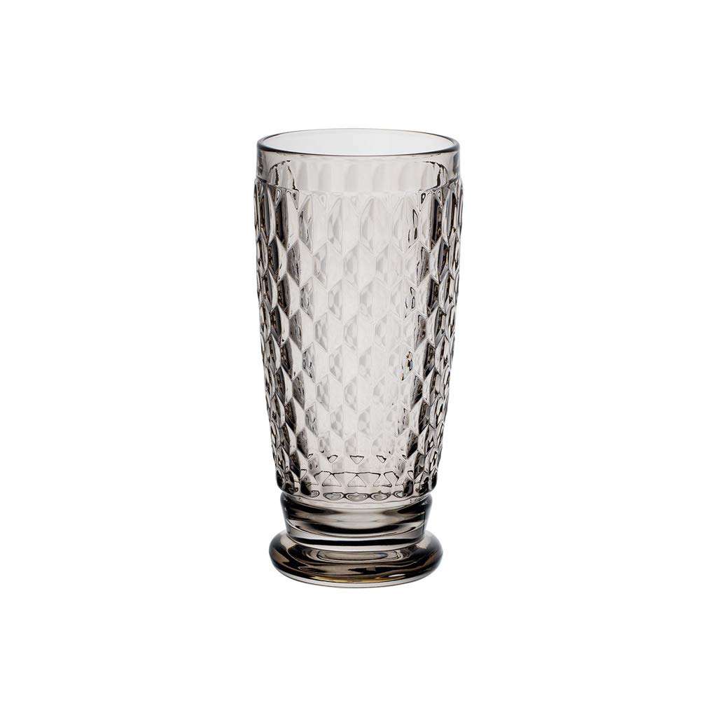 Villeroy & Boch Boston Coloured Long Drink Glass Smoke, 400 ml, Crystal Glass, Grey