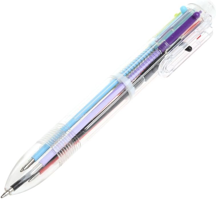 Kimruida 6 Colors In 1 Ball Pens Multicolor Ballpoint Pen Students Office Stationery