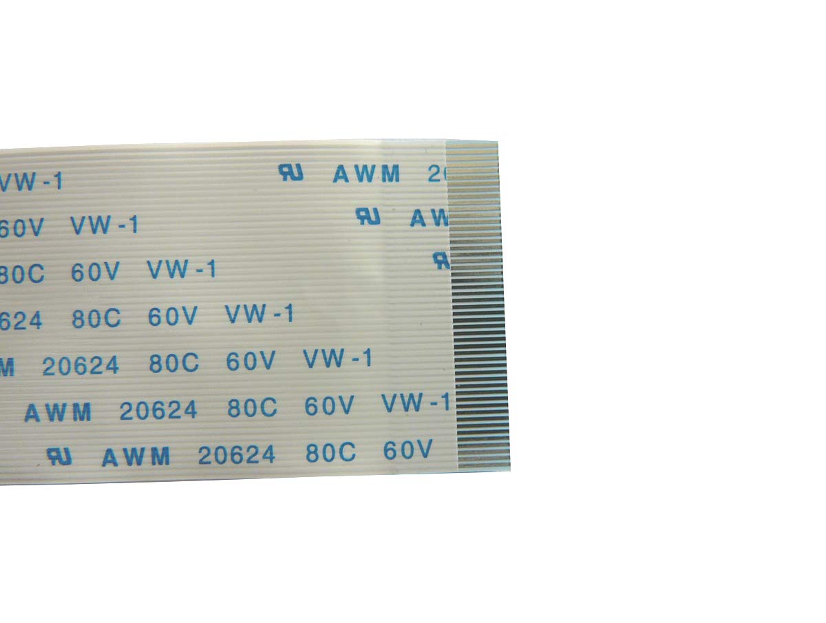 KALEA-INFORMATIQUE FPC flat flexible sheet 50 AWM wires, pitch 0.5mm length 200mm width 25.5mm. Connectors on the same side of the FPC sheet.