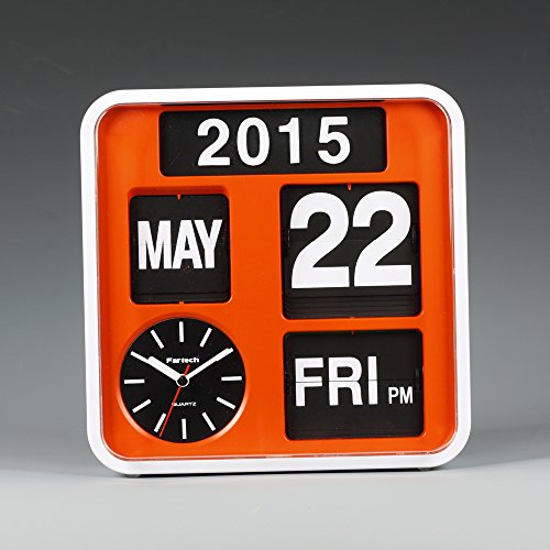 FARTECH Auto Calendar Flip Clock AD-650 (Orange)