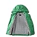 Hiheart Boys Waterproof Hooded Jackets Cotton Lined Rain Jackets Green 4T